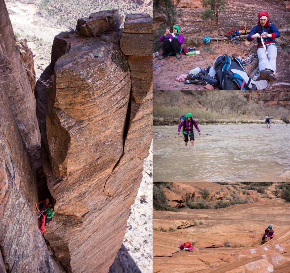 Collage of climbing photos