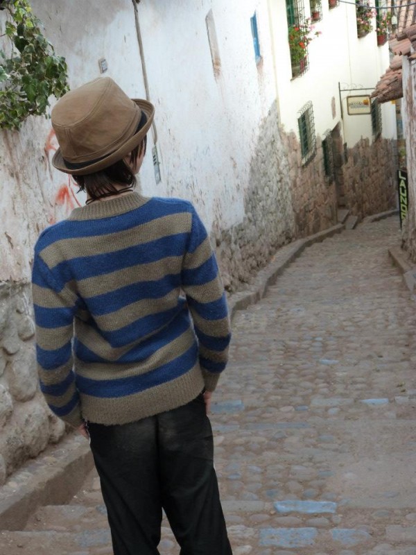 A kid standing in lane