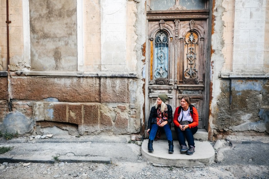 Tourists in Tbilisi