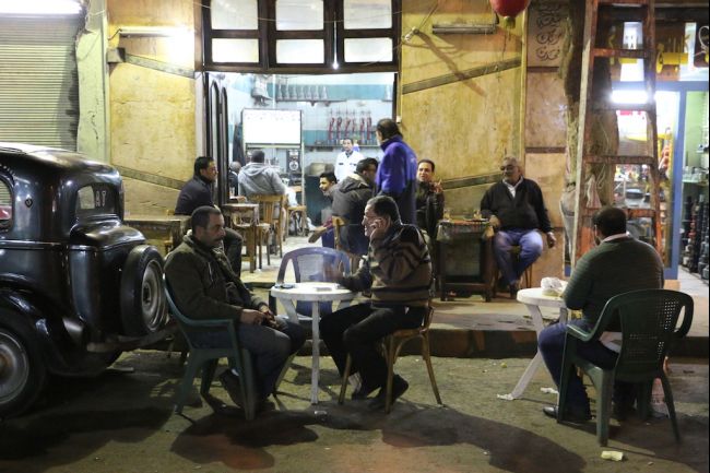 The Workers' Club ahwa, on Marouf Street in downtown Cairo. (Laura Dean/GlobalPost)