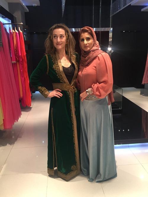 Nawal, a fashion designer and very modern Omani woman, and Froelich. (Andrew Rothschild)