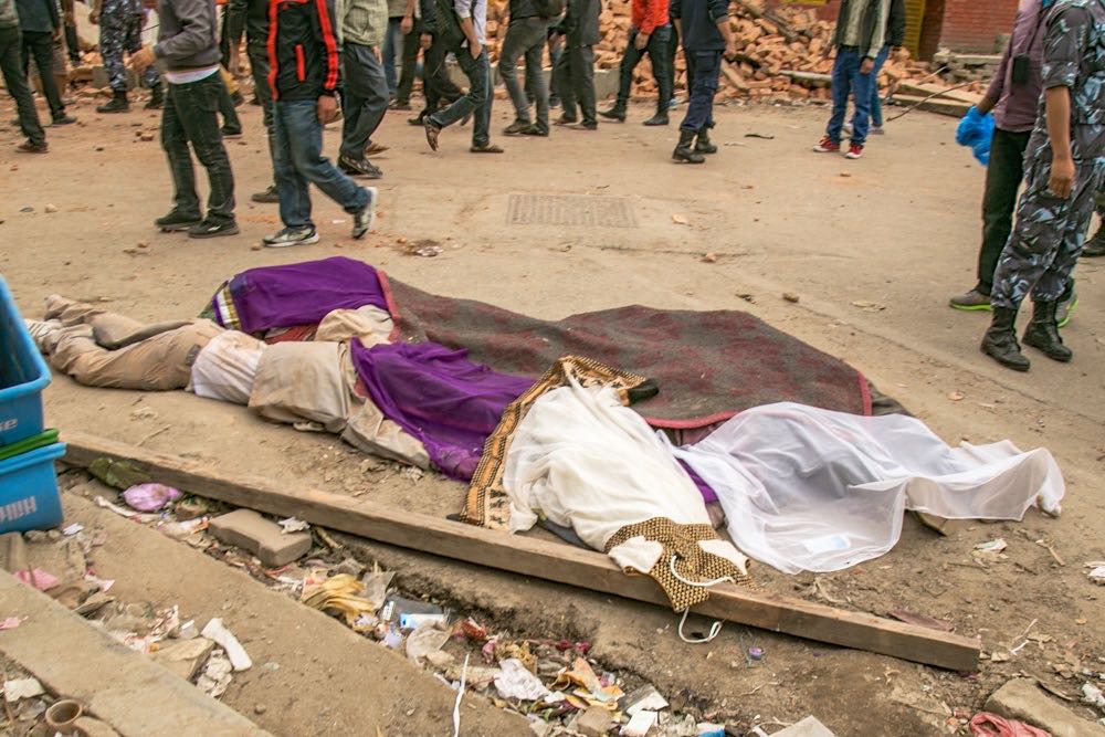 Casualties in Kathmandu.