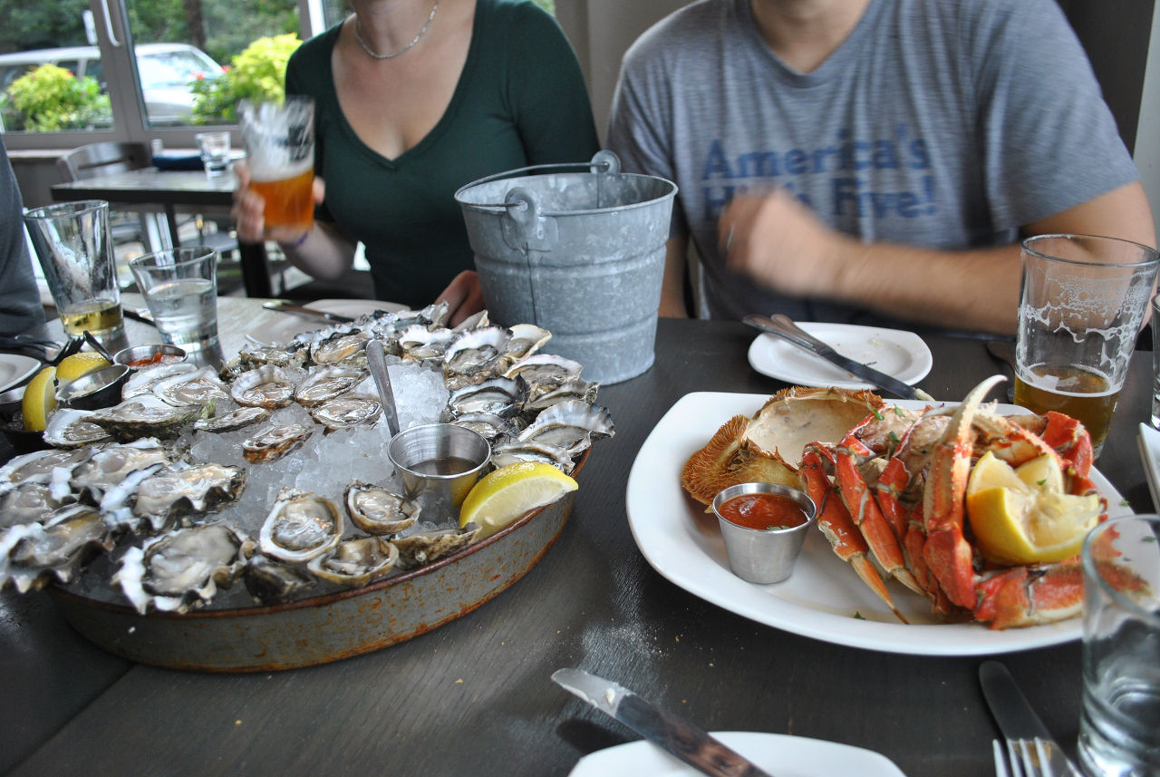 Oysters and crab, Seattle