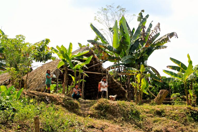 Photo: Huaoranis live in temporary settlements in Ecuador’s Napo province.  Kamilia Lahrichi/GlobalPost