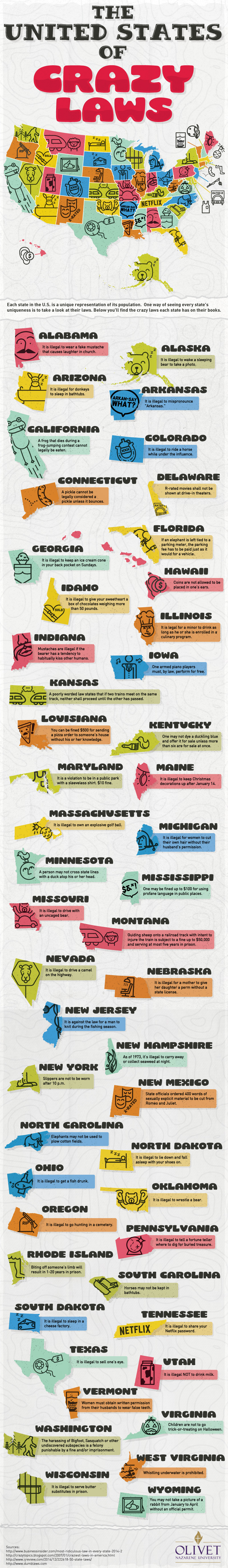 Infographic Here Are The Weirdest Laws On The Books In