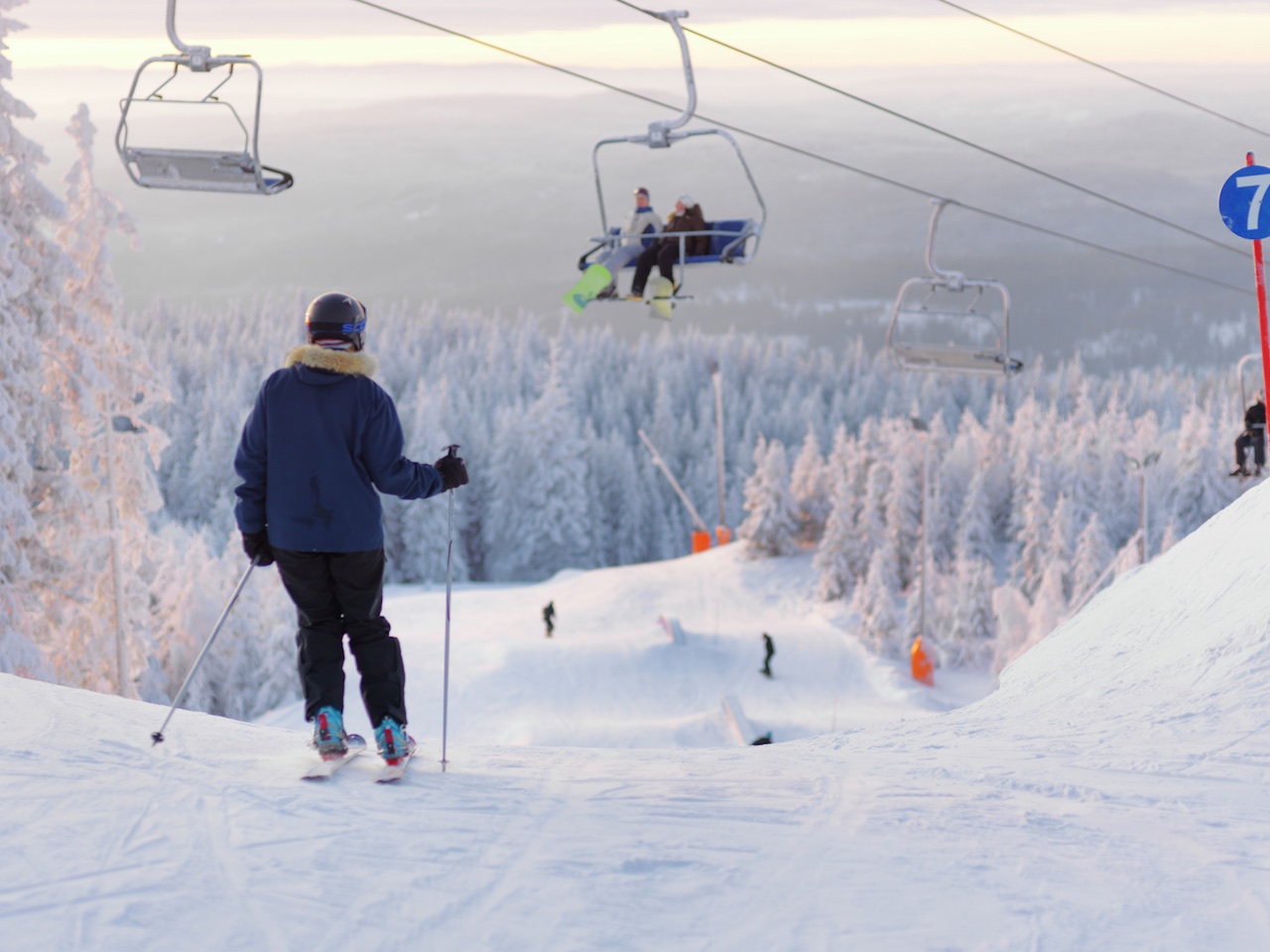 Norway ski snow scene