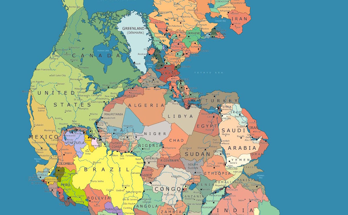 What Did Pangea The Ancient Supercontinent Really Looked Like   10. Pangea Politik Copie 1200x741 