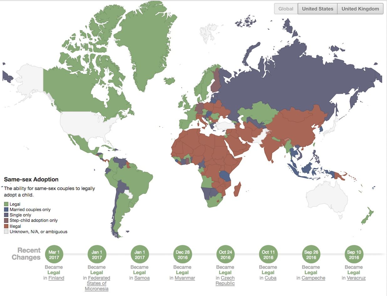 Mapped Lgbtq Rights Around The World