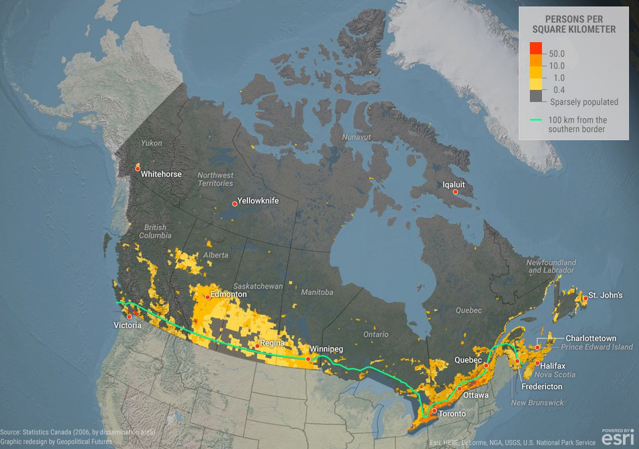 Population Density Map Canada Where does everyone live in Canada? Check our map to find out!