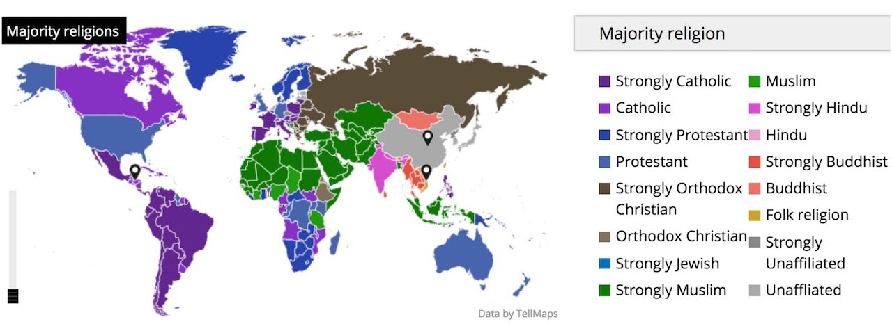 The Religions Of The World In One Map