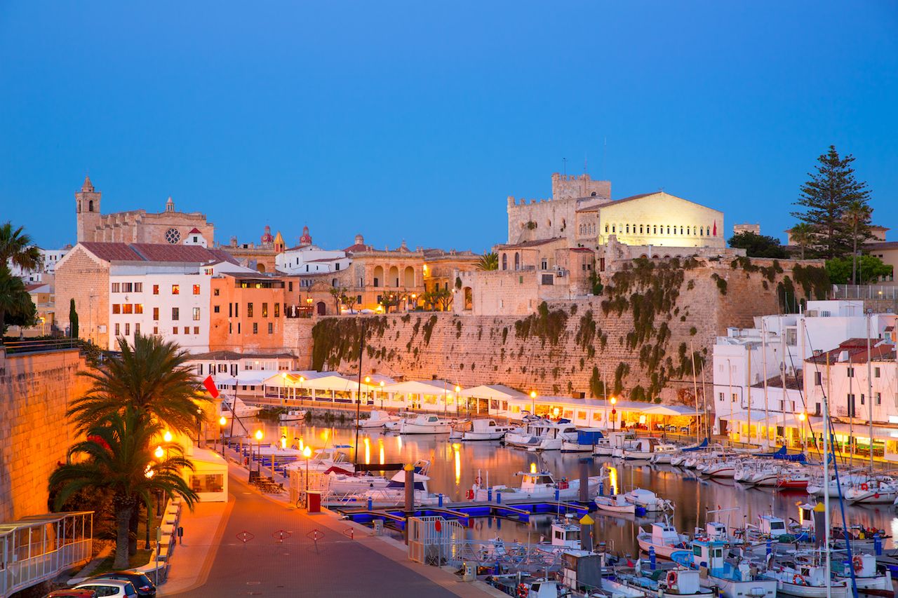 Port of Ciutadella on Menorca, one of Spain's Balearic Islands