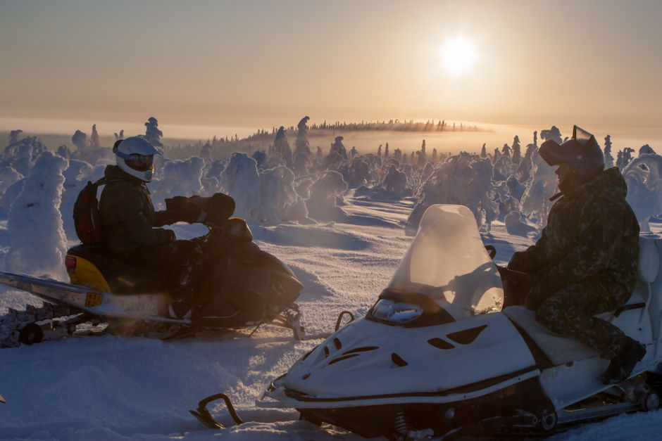 Snowmobile Finland winter