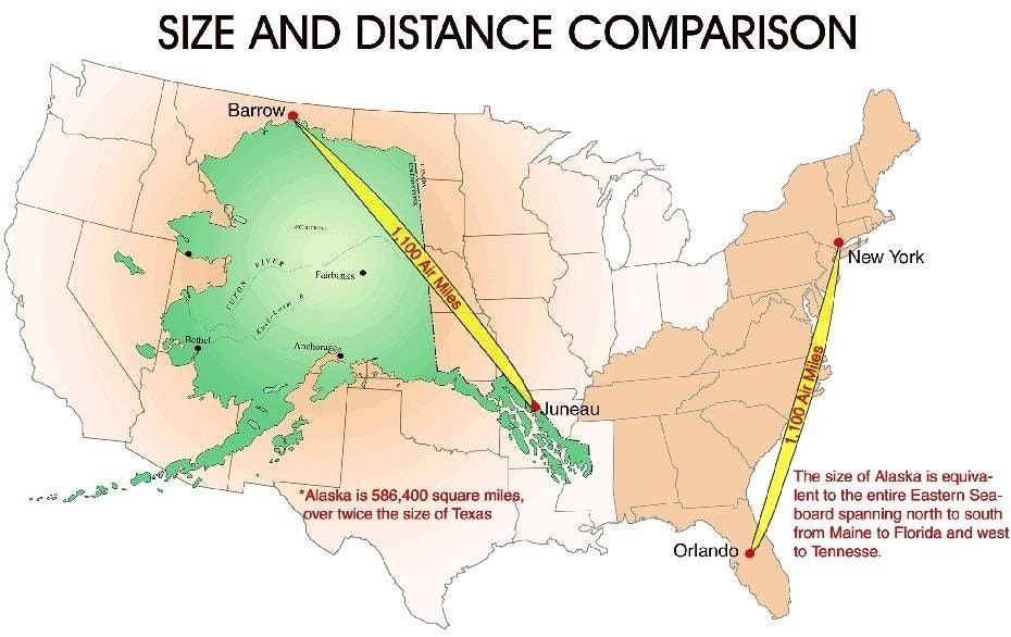 Alaska Is A Lot Bigger Than You Think See For Yourself