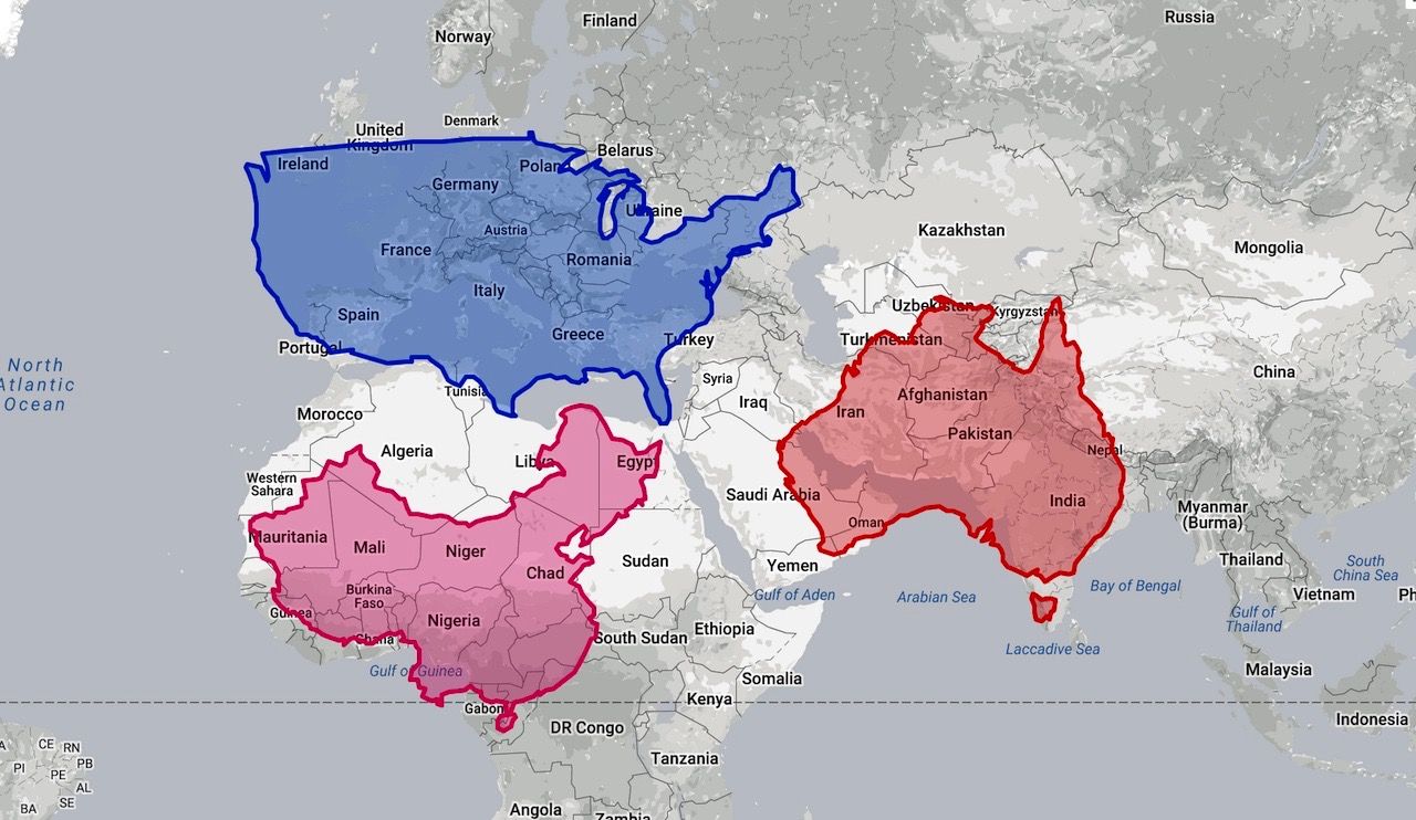 This incedible map tool lets you see just how distorted the Mercator projection is