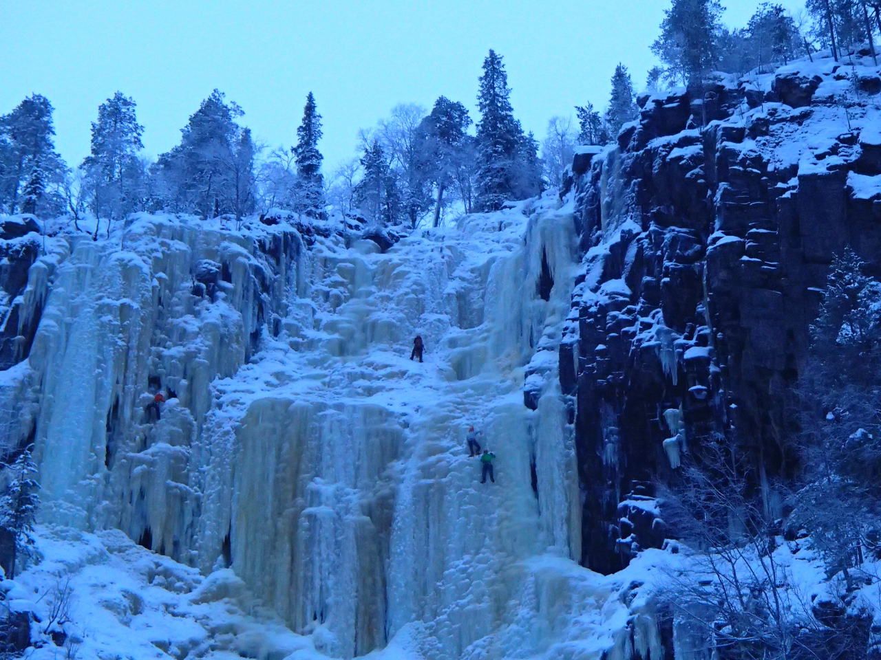 Ice climbing, an Arctic Europe winter experience