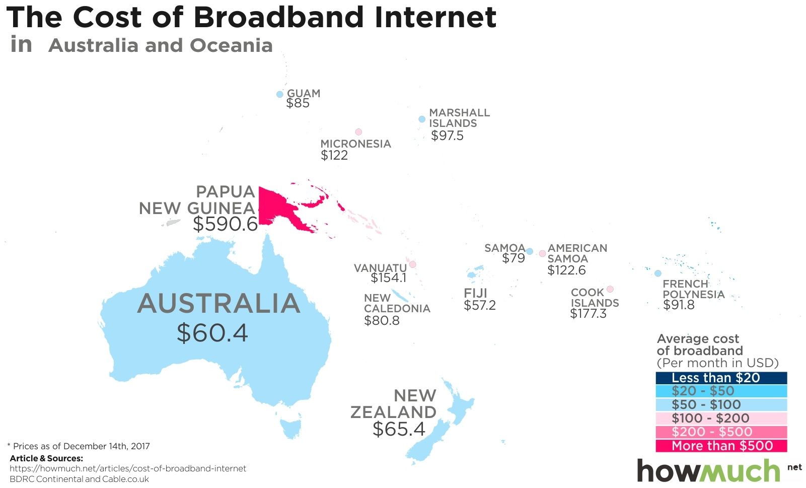 internet costs around the world map 