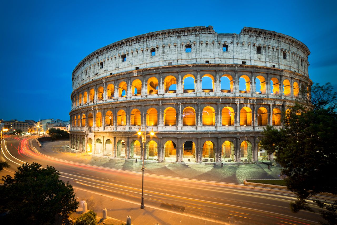 Colosseum at night