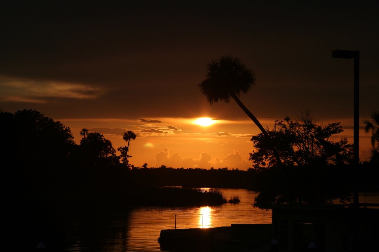 Crystal River Preserve Florida sunset