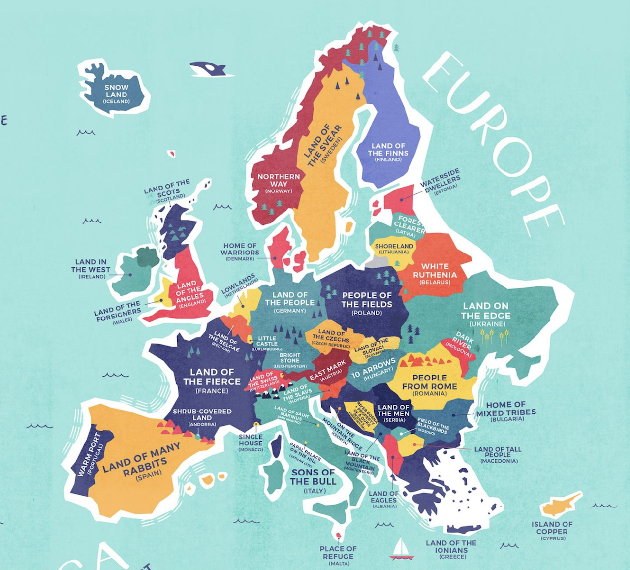 Country names' literal translations