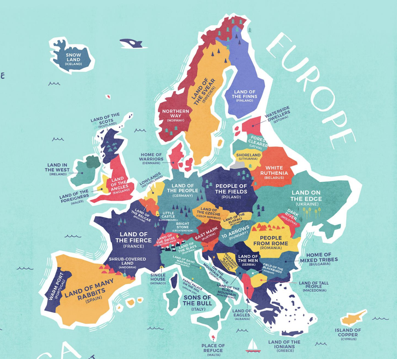 This Map Shows The Literal Meaning Of Every Country’s Name