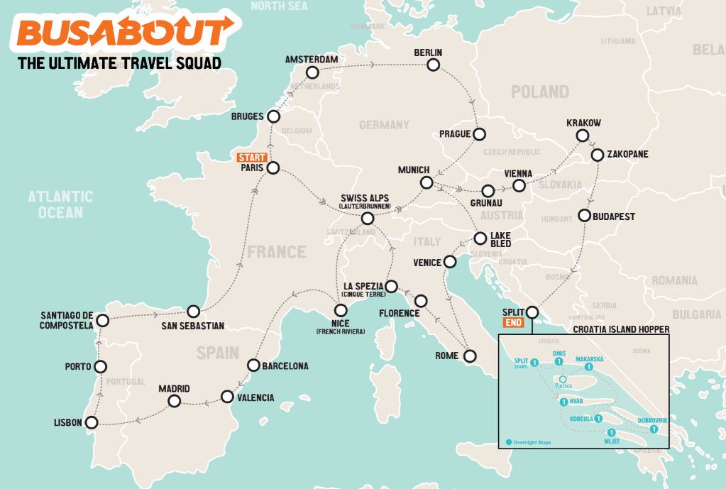 Busabout map