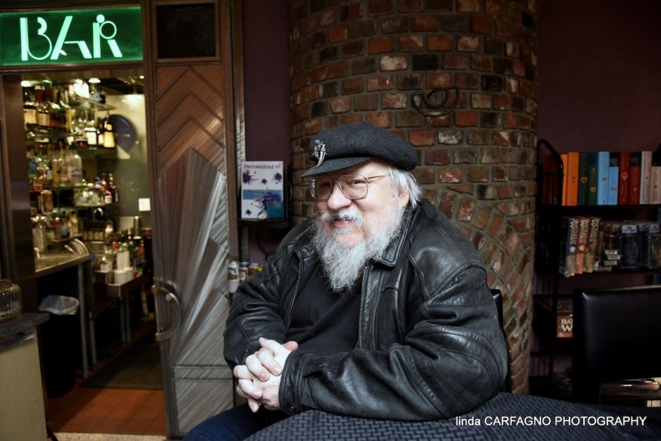 George R.R. Martin inside Jean Cocteau Cinema Santa Fe New Mexico