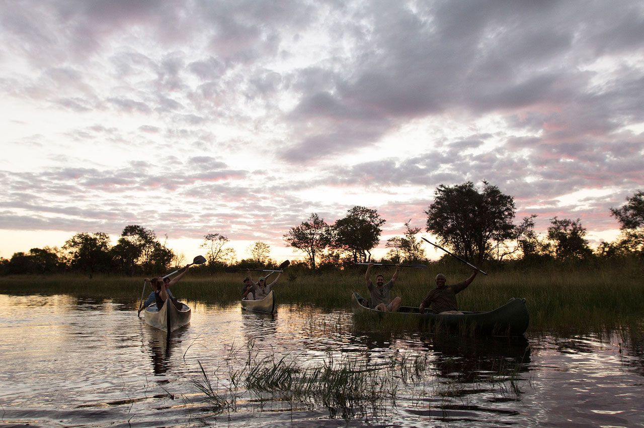 canoeing down the Selinda Spillway