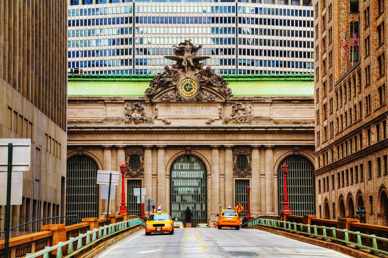 Grand central station viaduct and entrance