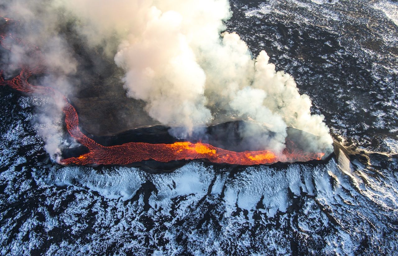 Volcano eruption