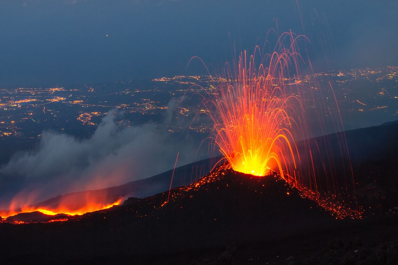 Mount Etna in italy