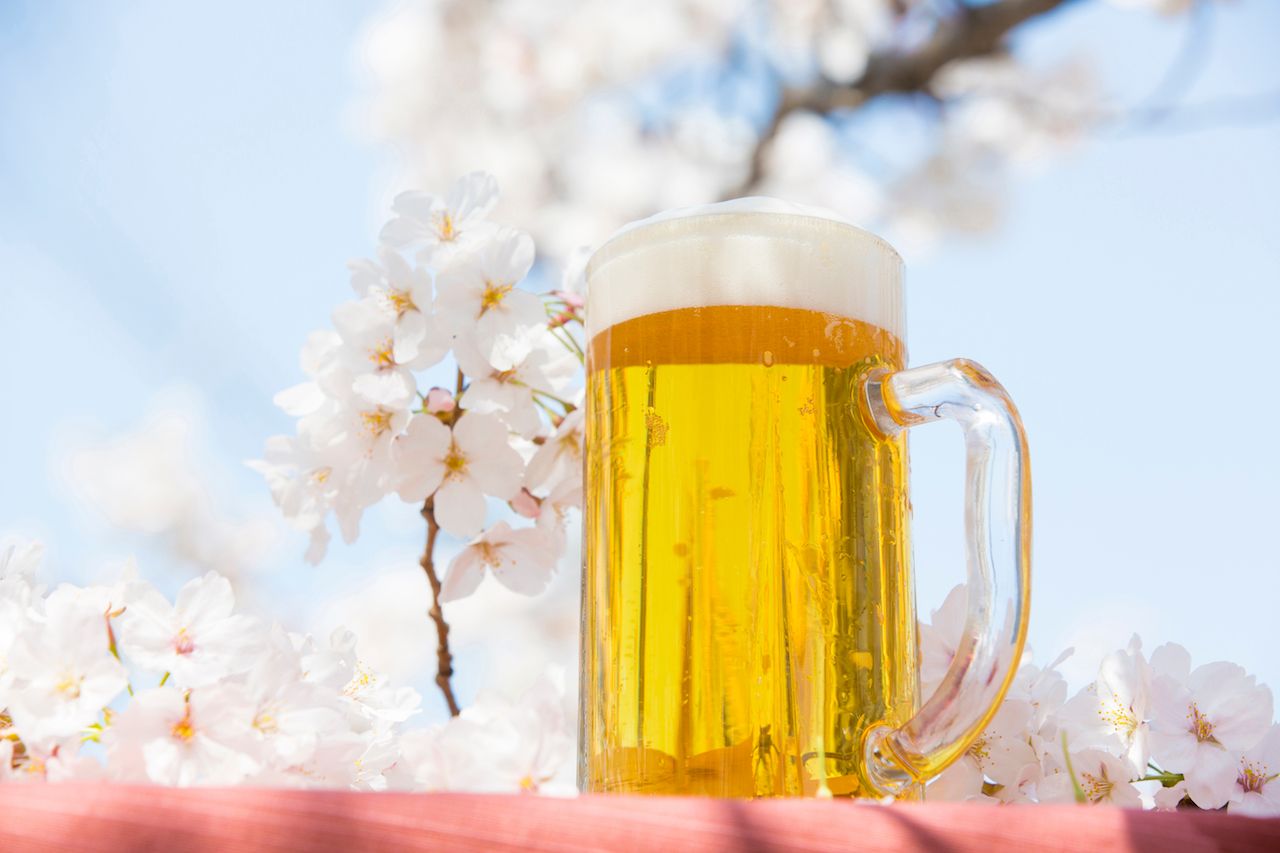 Beer glass in Japan