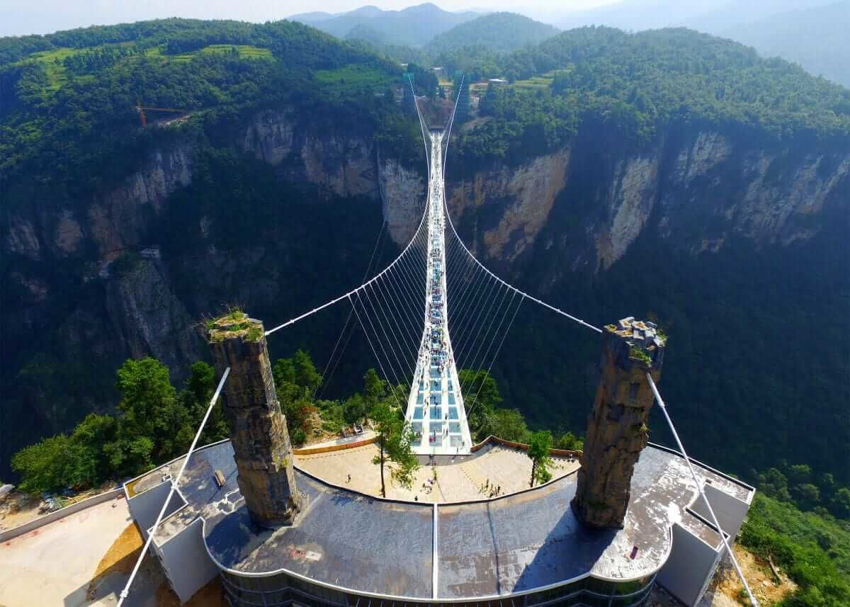 The highest bungee jump platform in the world is in China and it's