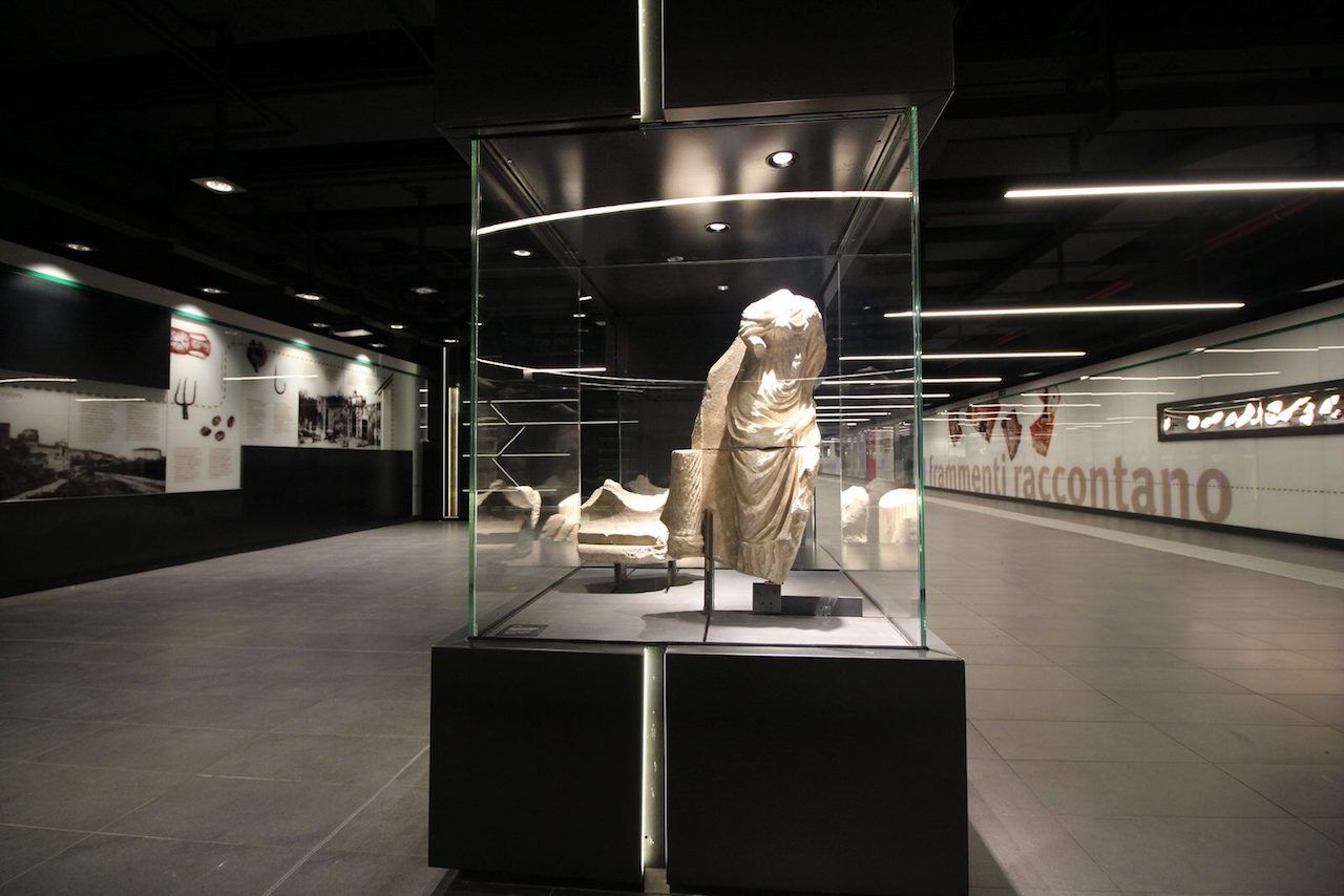 Artifacts found are now displayed at the San Giovanni metro station