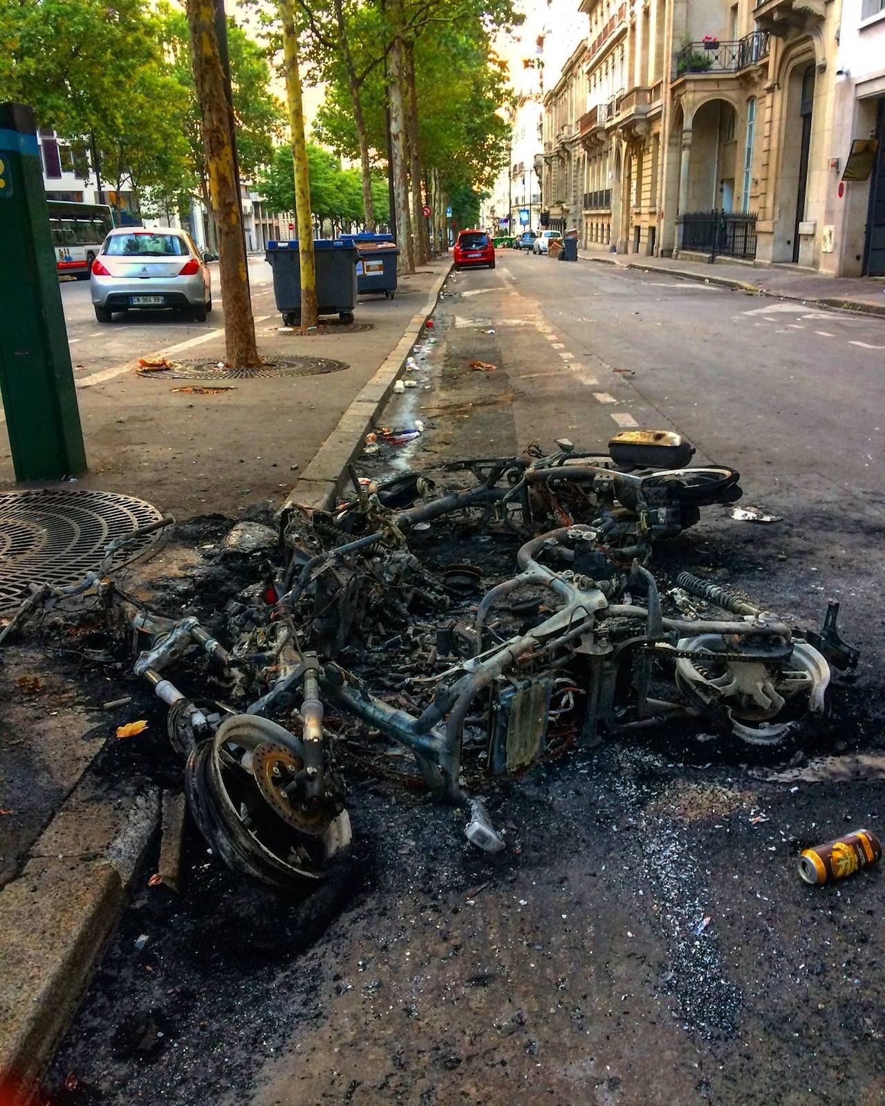 France World Cup victory damage of bikes