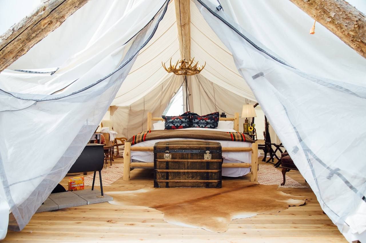 Inside a Glamping Tent