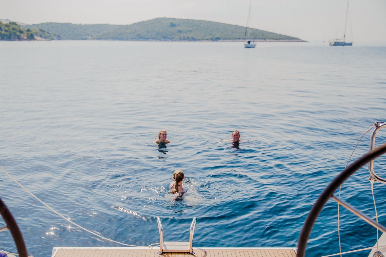 Yacht Week Croatia swimmers