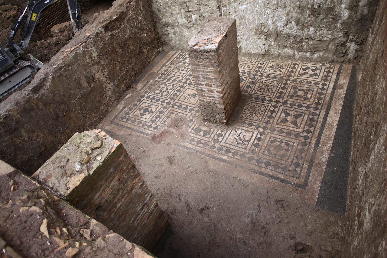 Ruins of a Roman military chief's Domus II AD found while doing construction for the Amba Aradam metro station in Rome