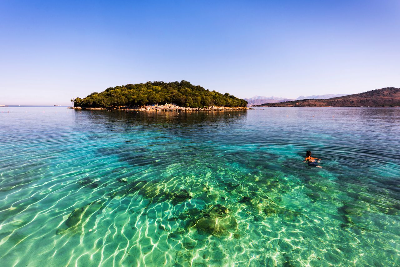 Ksamil beach in Albania