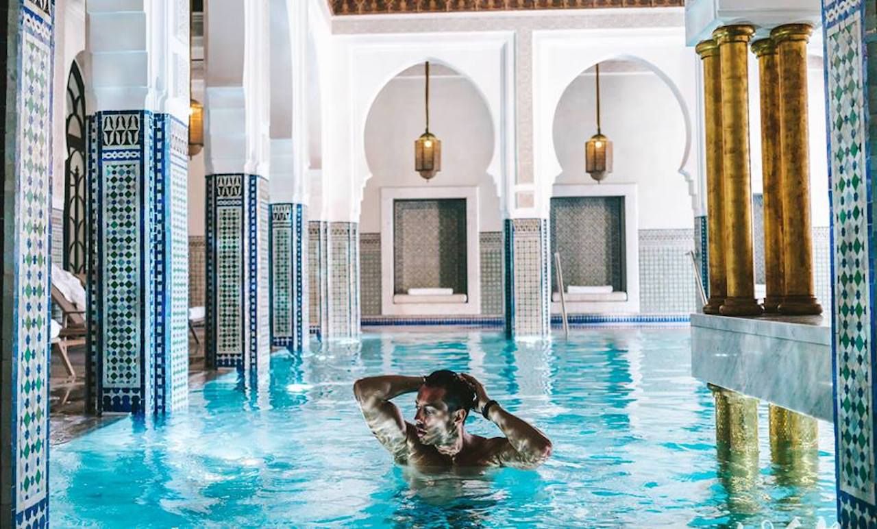 La Mamounia Marrakech guest in pool