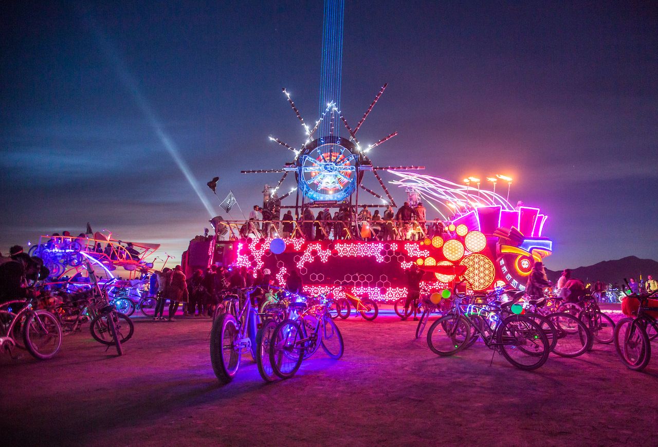 Scott Sporleder photo of Burning Man at night