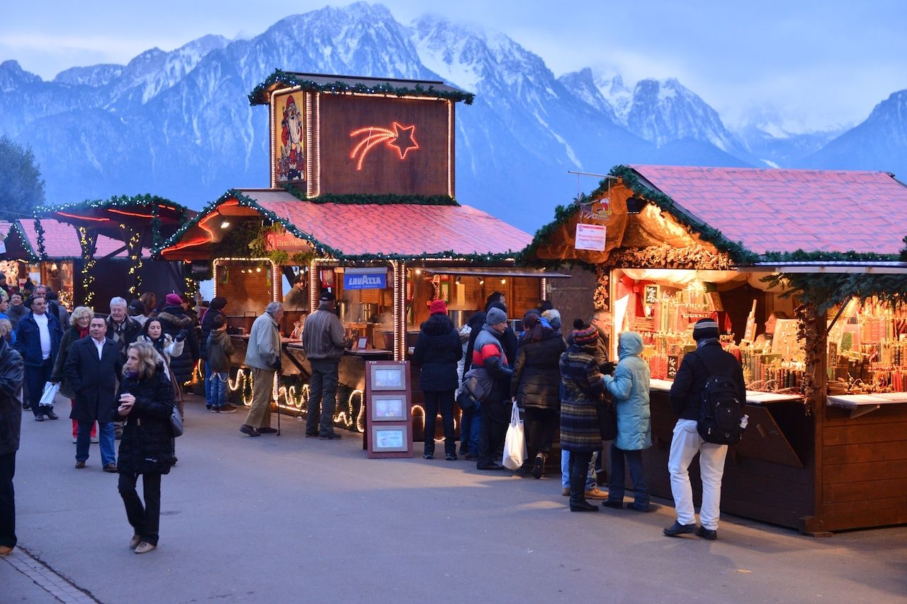 Christmas market in Montreux, Switzerland