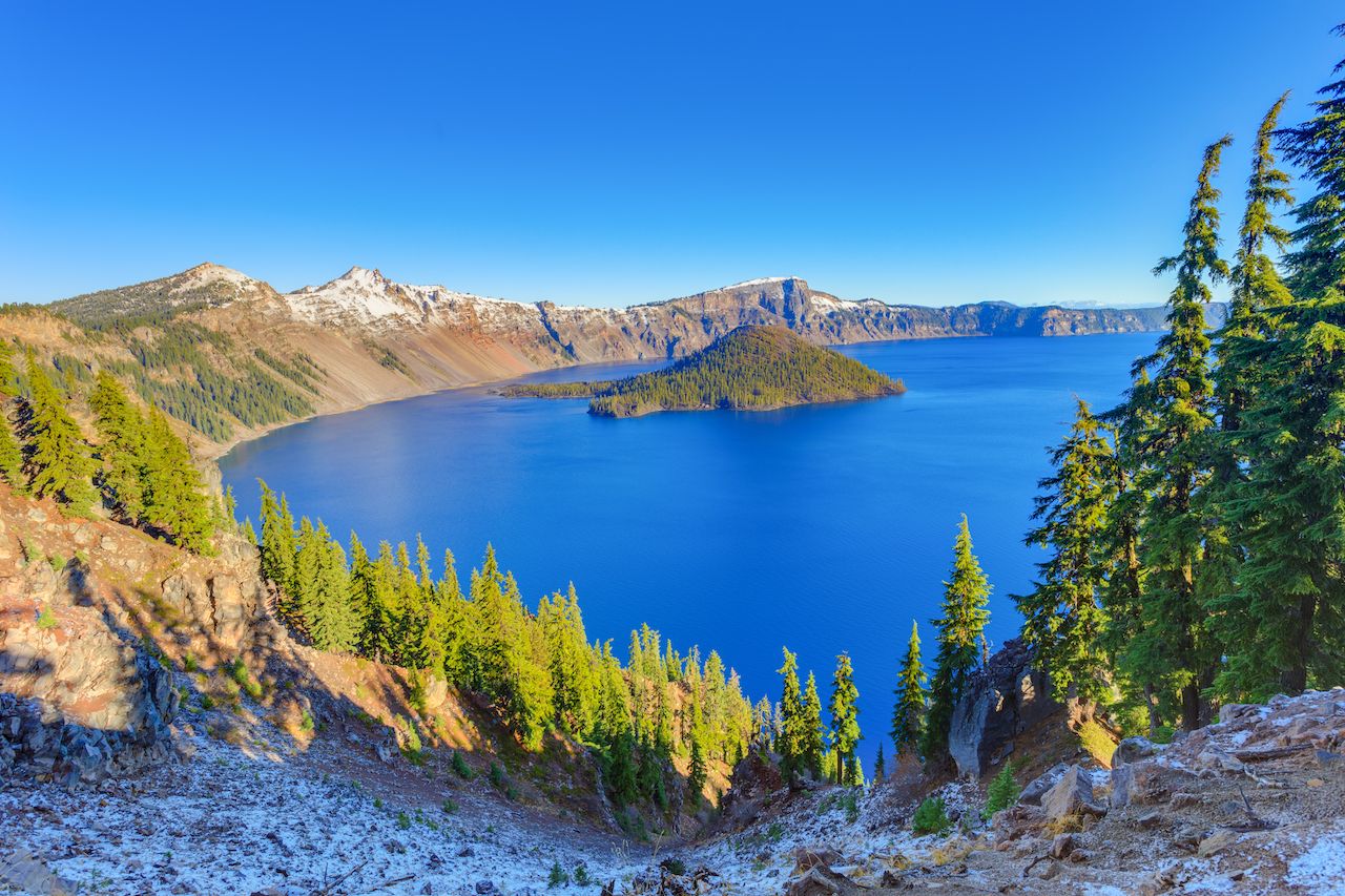 Crater Lake National Park, Oregon - sections of the Pacific Crest Trail
