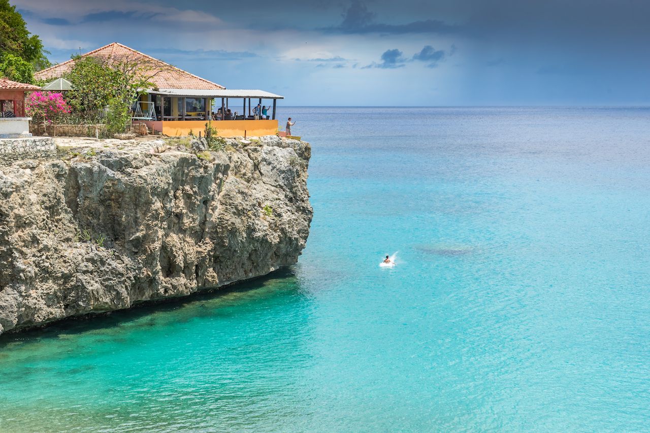 Playa Forti cliffs in Curacao