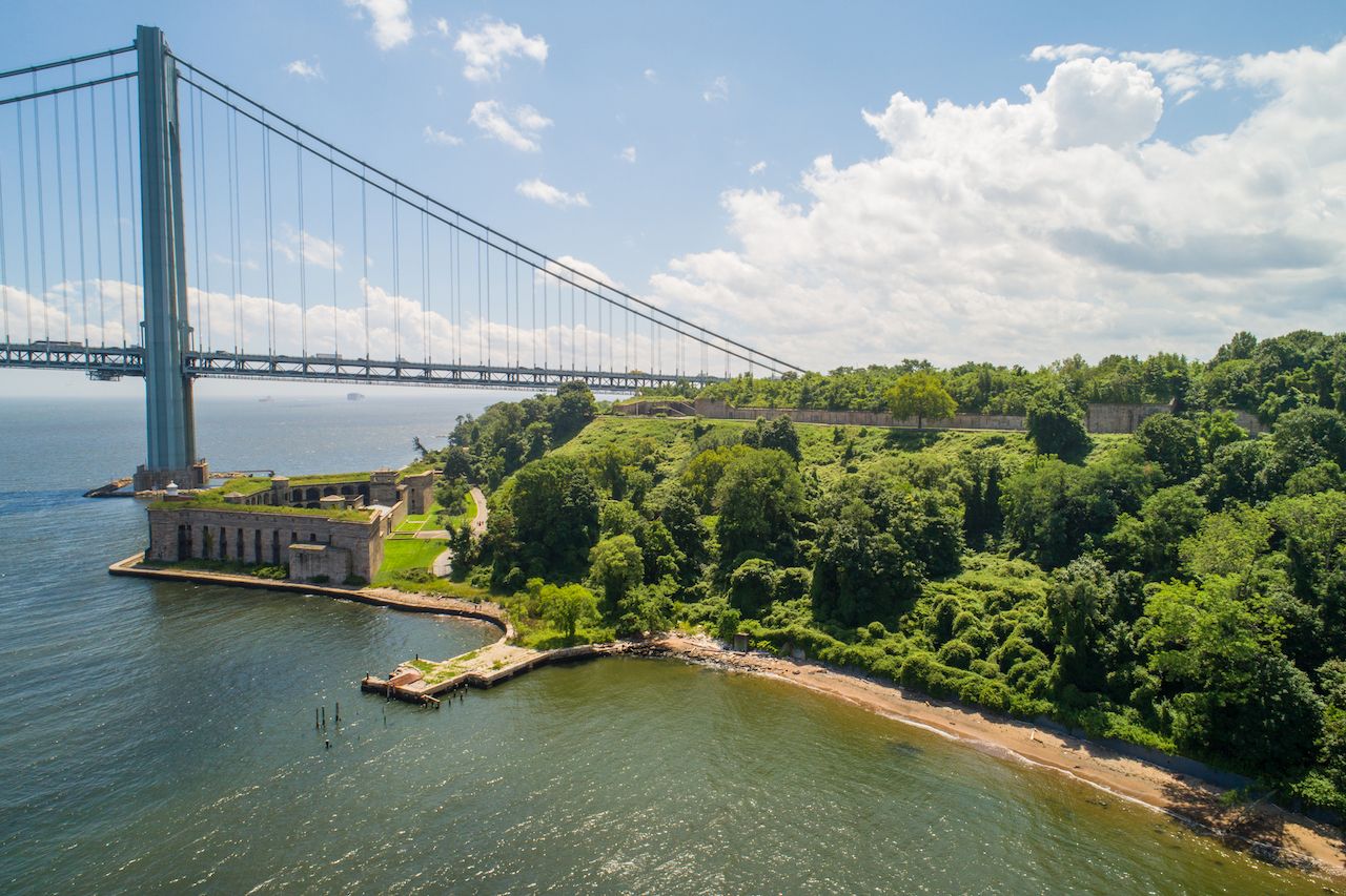 Aerial photo of Battery Weed Staten Island New York