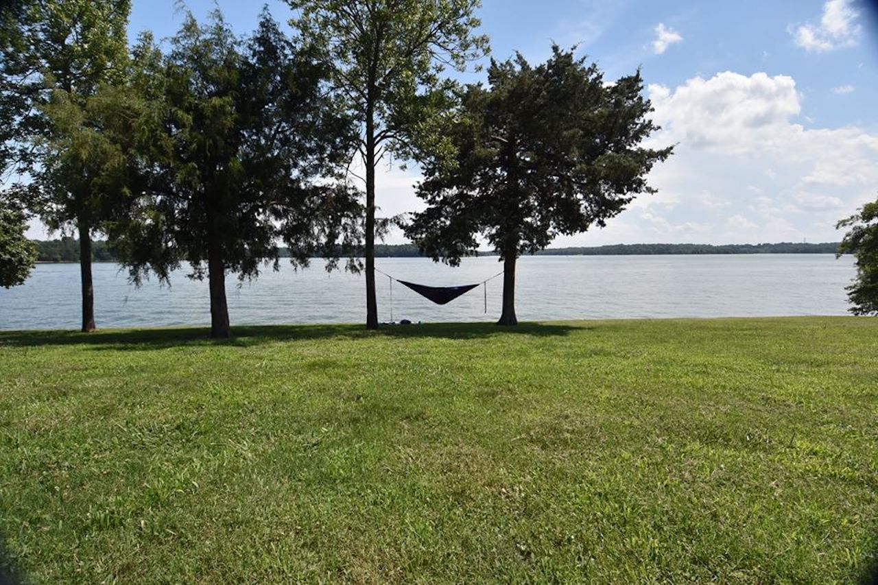 Hammock between trees at Anderson Road Campground in Nashville