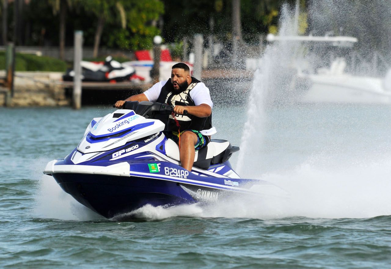 DJ Khaled on a jet ski in Miami