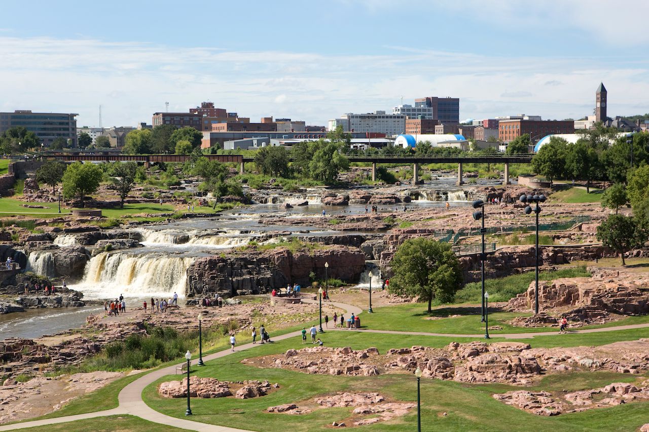 Falls Park in Sioux Falls, South Dakota