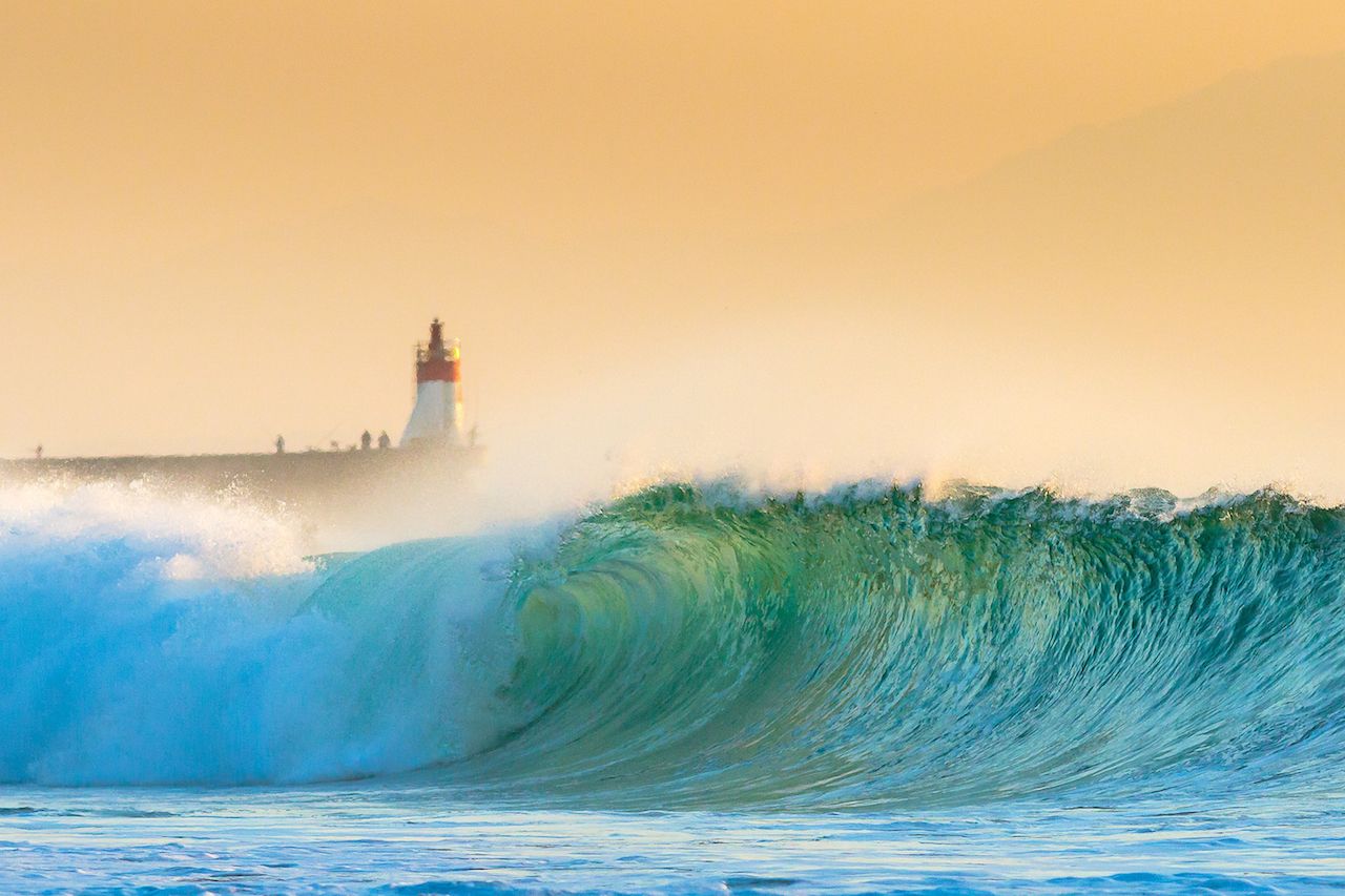 Hossegor Beach Wave in French Basque Country
