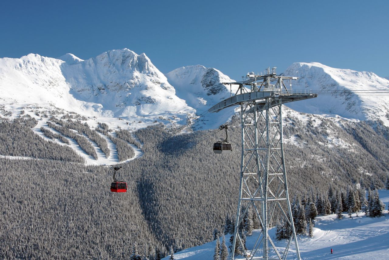 P2P Gondola that connects the Whistler and Blackcomb Mountains