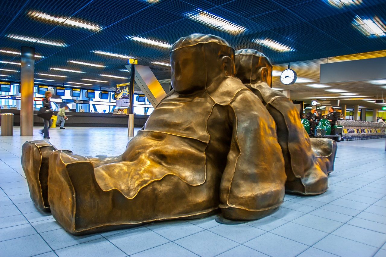 Sculputre in Amsterdam Schiphol Airport